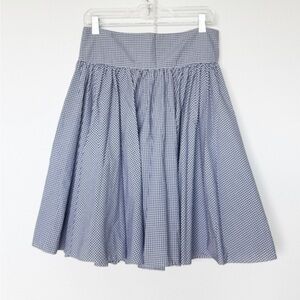 Ralph Lauren Navy Gingham A-Line Skirt